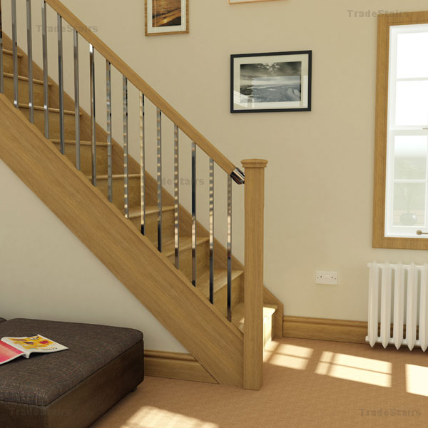 New Axxys squared oak handrail system